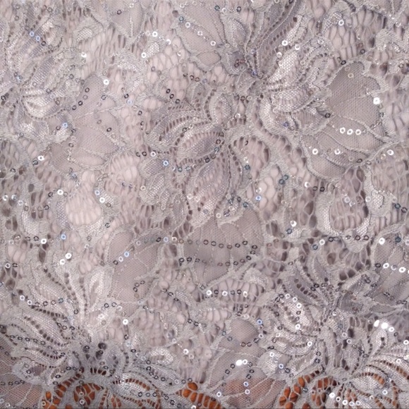 Authentic Tahari Silver Maxi Gown - Picture 2 of 3